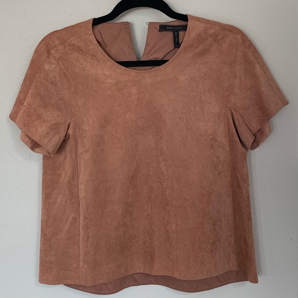 BCBG Max Azria Faux Suede Top - Picture 2 of 8